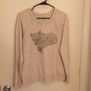 Cream Fox 🦊 Women’s Sweatshirt - Old Navy - Large